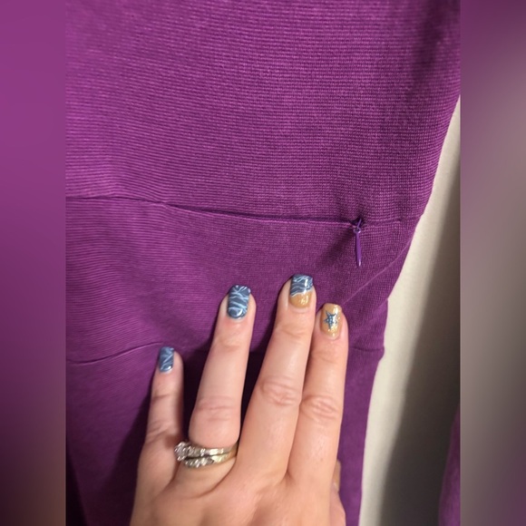 Horny Toad & co Long Sleeve Jersey Dress Purple Tencel Cotton V-Neck Size Small - Picture 4 of 8